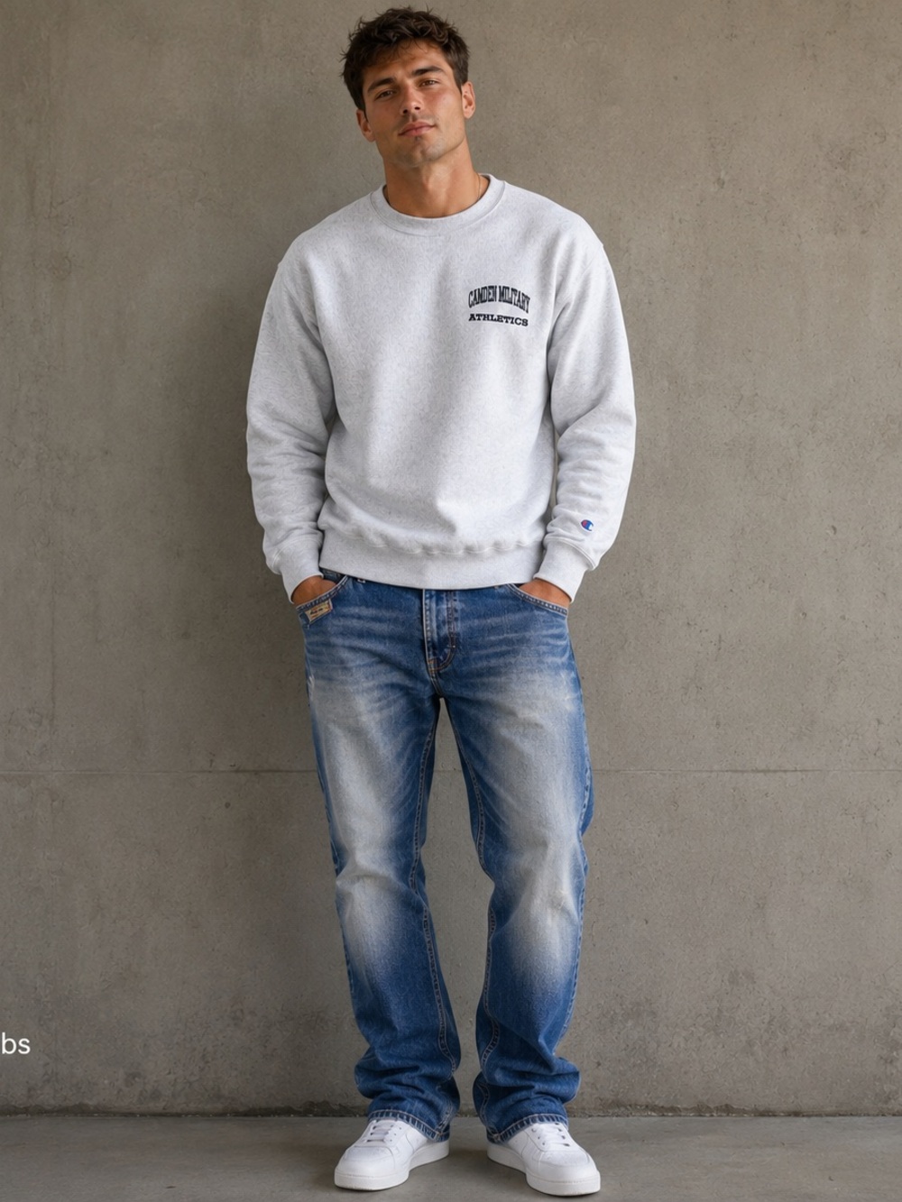 90's Vintage Champion Reverse Weave Camden Military‎ Athletics Sweatshirt Small